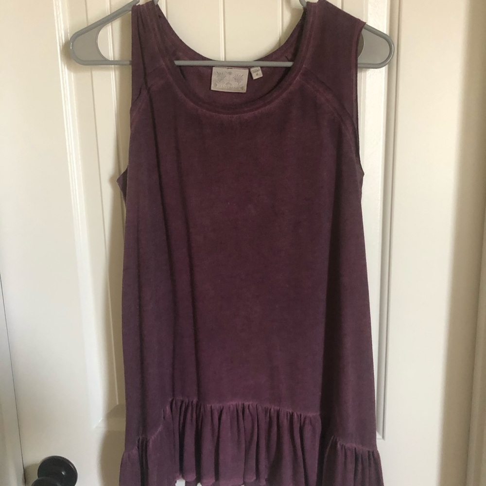 A dark purple tank top